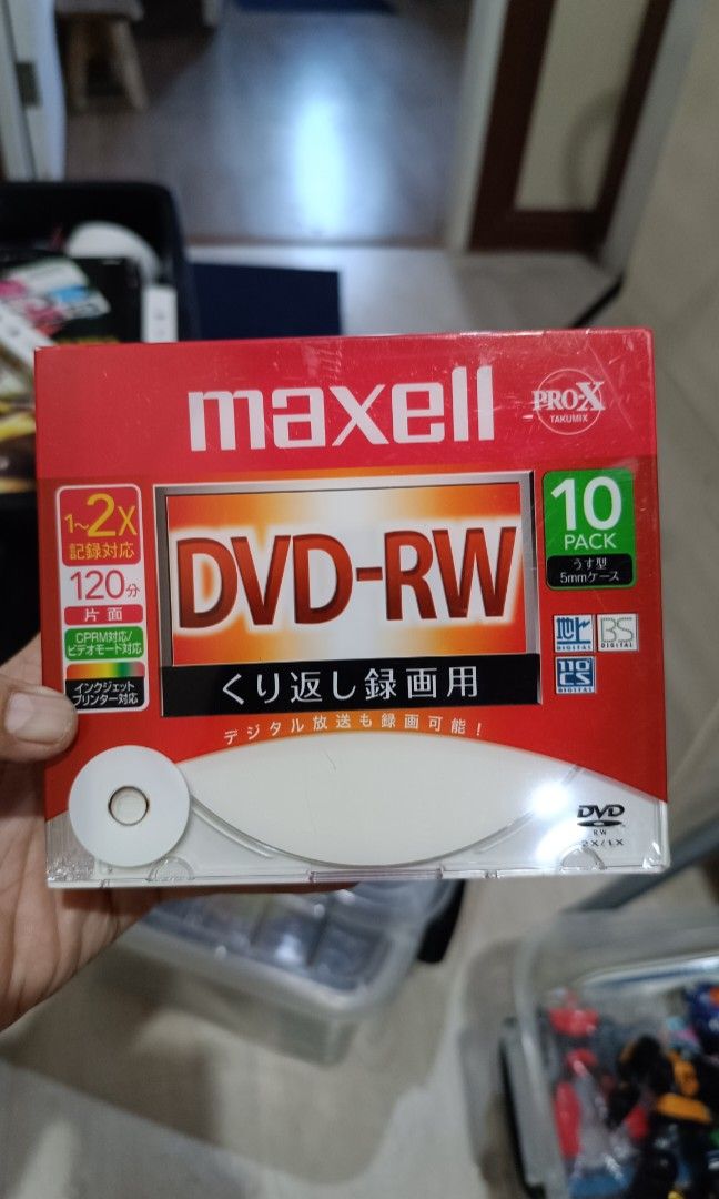 MAXELL DVD-RW (Category: CDs & DVDs) located in Midsayap. Submitted by macoy.picker (Listing ID 1468940930, Image 1). Description: MAXELL DVD-RW 10 PACK (SEALED) Location: North Cotabato.