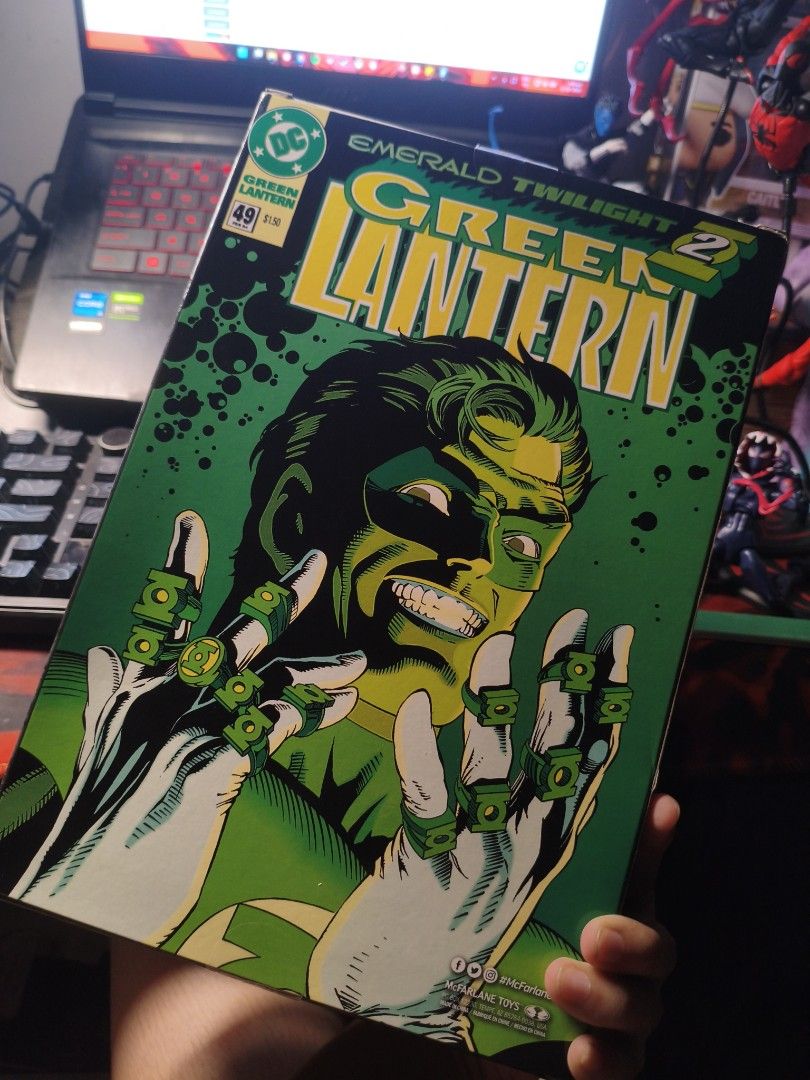 McFarlane Green Lantern (Parallax Hal Jordan) (Category: Action & Battle Toys) located in Davao. Submitted by affogattoast (Listing ID 1469156089, Image 3). Description: 📣📣READ FIRST 📣📣 Mcfarlane Parallax Hal (BIB if bought) - Complete accessories - it has a slightly yellowing paint on his forearms (its probably from factory paint from his body shading) - neck has minor customization for more articulation RFS: waiting for the mattel dc line �
