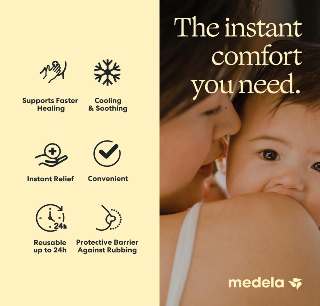 Medela Hydrogel Pads 4 Pack for Sore Nipples (Category: Breastfeeding & Bottle Feeding) located in San Juan City. Submitted by joankat17 (Listing ID 1468978075, Image 3). Description: - Brand new Medela Hydrogel Pads (4 sterile, individually wrapped pads per box) - Provides instant pain relief and cooling comfort for sore or cracked nipples - Promotes faster healing and acts as a protective barrier against friction - Reusable for up to 24 hours p