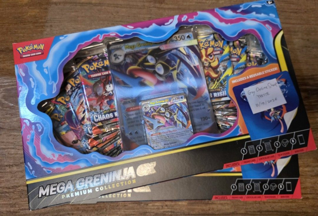 Mega Greninja EX Premium Collection (Category: Card Packs) located in Paranaque City. Submitted by guyonlineshop (Listing ID 1469030215, Image 1). Description: On hand Brandnew Authentic.