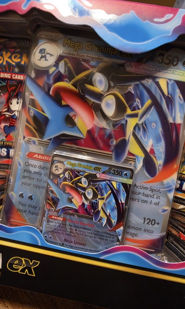 Mega Greninja EX Premium Collection (Category: Card Packs) located in Paranaque City. Submitted by guyonlineshop (Listing ID 1469030215, Image 2). Description: On hand Brandnew Authentic.