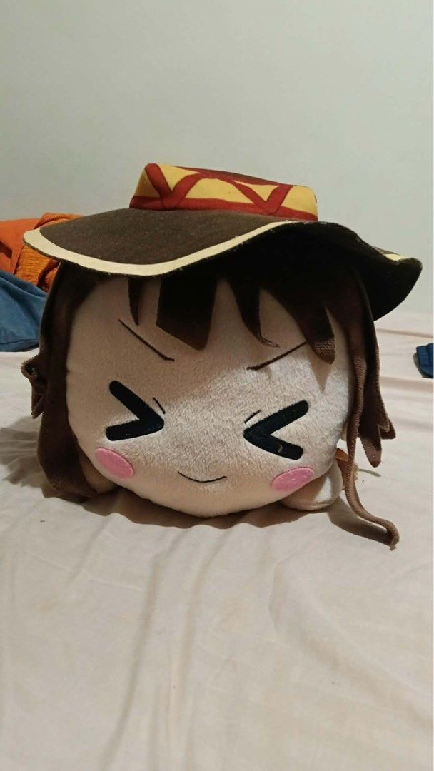 Megumin Nesoberi Sega Plushie (Category: J-Wave Merchandise) located in Cebu City. Submitted by lilyaround (Listing ID 1469093574, Image 2). Description: helping tags: stuff toy cute kawaii konosuba kono subarashii large plushie.