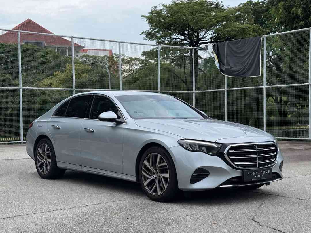 Mercedes-Benz E-Class Saloon E200 Exclusive (A) (Category: Used Cars) located in Singapore. Submitted by signaturemotors (Listing ID 1445698804, Image 2). Description: Showroom: 237 ALEXANDRA ROAD 237 Alexandra Road #02-04 Singapore 159929 1 Owner! Low Mileage! Full C&C Maintained! Still Under Agent Warranty Till Jun 2027. Come With EXCLUSIVE Exterior With Mercedes Standing Star On Front Bonnet. Ventiliated Seats. Comfort Suspension. DYNAMIC SELE