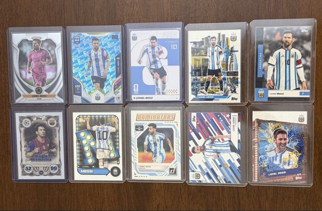 Messi (Category: Raw Singles) located in Paranaque City. Submitted by safehands1 (Listing ID 1469088252, Image 1). Description: Lionel messi cards 1k each Comes with toploader and sleeves.