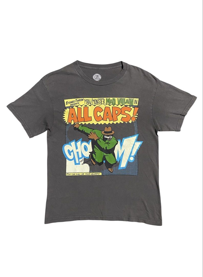 MF Doom Madvillain All Caps Shirt (Category: Tshirts & Polo Shirts ) located in Iloilo. Submitted by anything_goesph (Listing ID 1469085367, Image 1). Description: 20 inch pit to pit 27.5 inch lenght 7.5 inch sleeve 20 inch shoulder see photos for details.