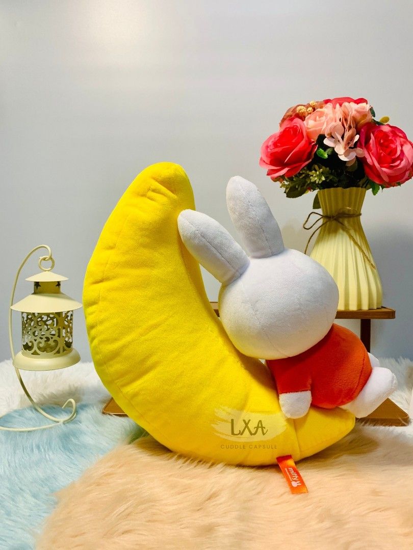 Miffy Crescent Moon Plush (Category: Plushies & Soft Toys) located in Manila. Submitted by lxacuddlecapsule (Listing ID 1469094292, Image 2). Description: 🧸ྀི like new 🧸ྀི 30 cm 🧸ྀི no papertag 🧸ྀི no flaws/stain 🛍️ PLEASE READ BEFORE PURCHASING ✨ Item Information • Authentic imported items from Japan unless stated otherwise. • Please review all photos carefully before purchasing. • Colors may vary slightly due to lighting and screen setting
