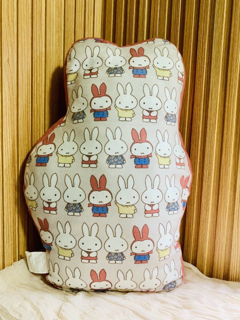 Miffy Die Cut Pillow ᥫ᭡. (Category: Plushies & Soft Toys) located in Manila. Submitted by lxacuddlecapsule (Listing ID 1469140875, Image 2). Description: 🧸ྀི like new 🧸ྀི 49 cm 🧸ྀི no papertag 🧸ྀི no flaws/stain 🛍️ PLEASE READ BEFORE PURCHASING ✨ Item Information • Authentic imported items from Japan unless stated otherwise. • Please review all photos carefully before purchasing. • Colors may vary slightly due to lighting and screen settings