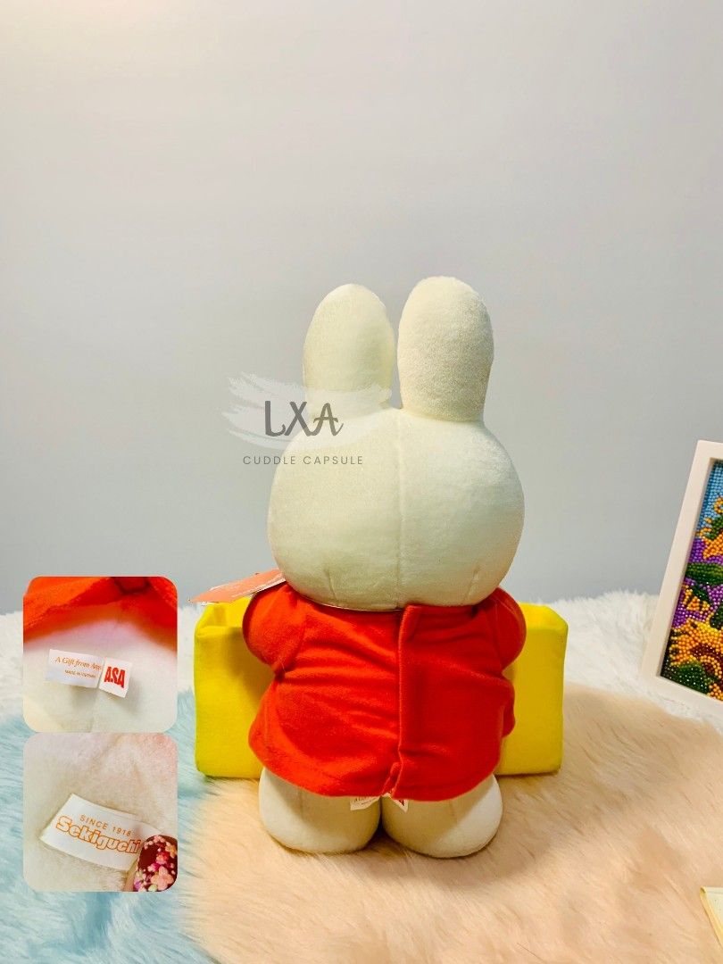 Miffy Sekiguchi x ASA Storage Plush (Category: Plushies & Soft Toys) located in Manila. Submitted by lxacuddlecapsule (Listing ID 1469158058, Image 3). Description: 🧸ྀི like new 🧸ྀི Miffy: 35 cm; Storage: 25 cm 🧸ྀི with papertag 🧸ྀི no flaws/stain 🛍️ PLEASE READ BEFORE PURCHASING ✨ Item Information • Authentic imported items from Japan unless stated otherwise. • Please review all photos carefully before purchasing. • Colors may vary slightly