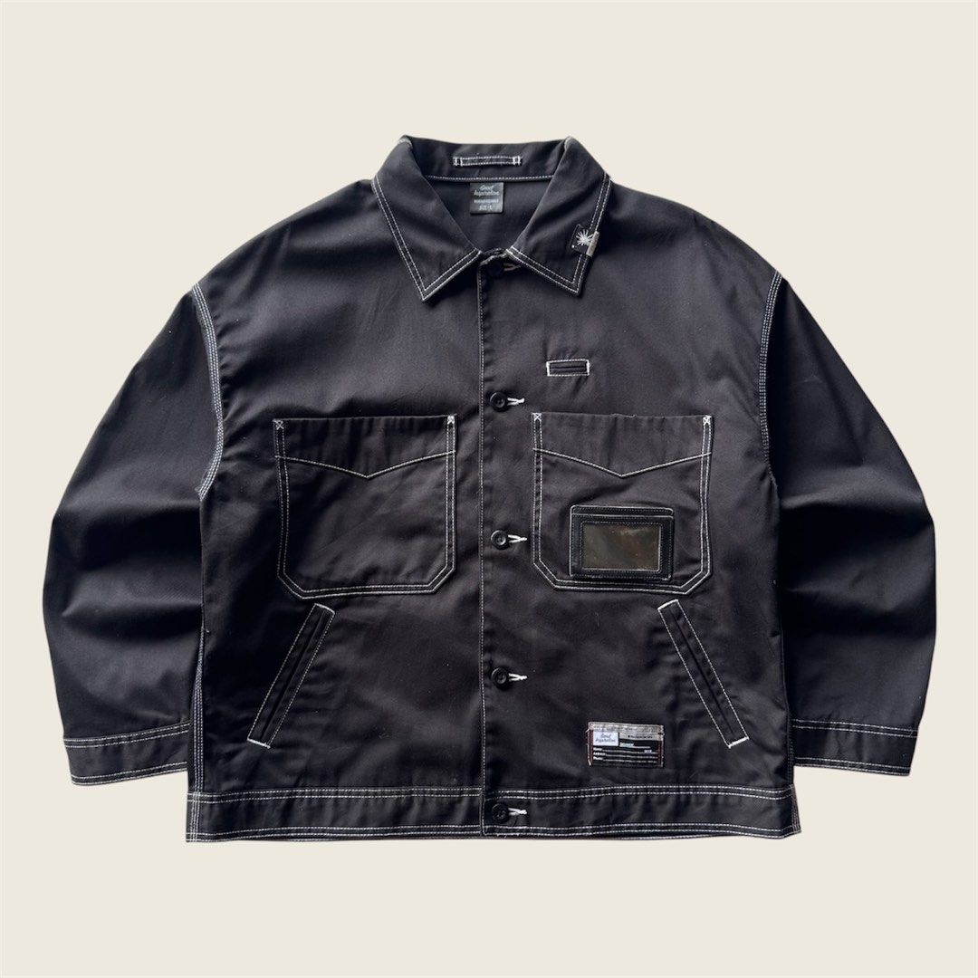 Mihara Yasuhiro GU Twill Chefs Work Jacket (Category: Activewear) located in Baguio. Submitted by retrophiletown (Listing ID 1469062268, Image 1). Description: Mihara Yasuhiro GU Twill Chefs Work Jacket Measurement in inches Width: 25 Length: 26.