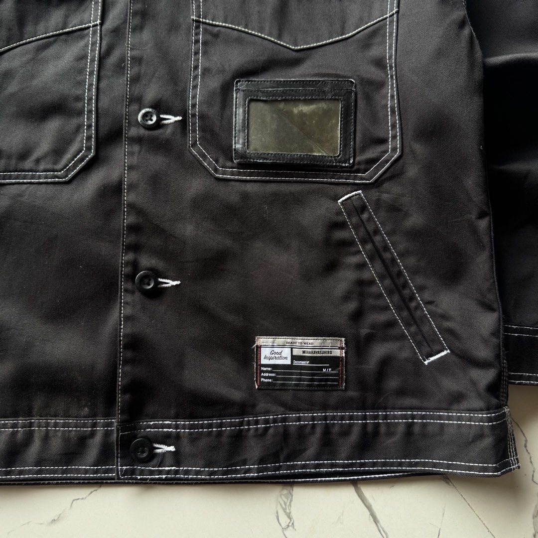 Mihara Yasuhiro GU Twill Chefs Work Jacket (Category: Activewear) located in Baguio. Submitted by retrophiletown (Listing ID 1469062268, Image 3). Description: Mihara Yasuhiro GU Twill Chefs Work Jacket Measurement in inches Width: 25 Length: 26.