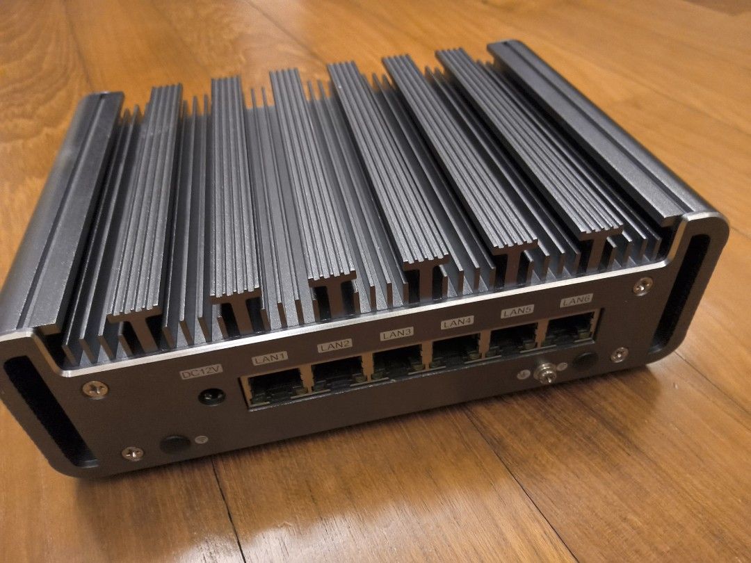 Mini PC Fanless Router/Firewall with 6 Intel Gigabit Lan. pfsense, OPNsense (Category: Networking) located in Singapore. Submitted by amplified (Listing ID 1469077307, Image 2). Description: Selling spare firewall/router Intel i7-7500@2.70GHz Kabylake ULT 2 cores, 4 threads 32GB ram Hynix SC300 mSATA 512GB - Silent fanless design with durable aluminum heatsink chassis - Powered by reliable 12V DC input - Equipped with 6 Intel I211 Gigabit Etherne