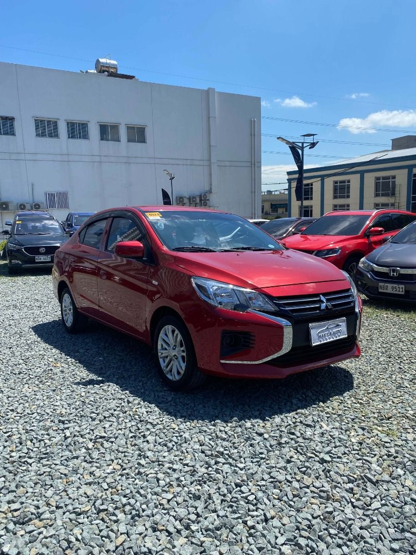 Mitsubishi Mirage G4 GLX 1.2L Auto (Category: Used Cars) located in Pasig City. Submitted by pureocean-057512 (Listing ID 1468983053, Image 3). Description: 2025 MITSUBISHI MIRAGE GLX 1.2L GAS AUTOMATIC TRANSMISSION Downpayment: ₱84,597 Red 2 ending plate Automatic Transmission 1.2L Gasoline Engine 12tkms mileage Not Repossessed Fabric Seats Touchscreen Infotainment System Bluetooth Connectivity USB Port Manual Air Conditioning Multifunction Stee