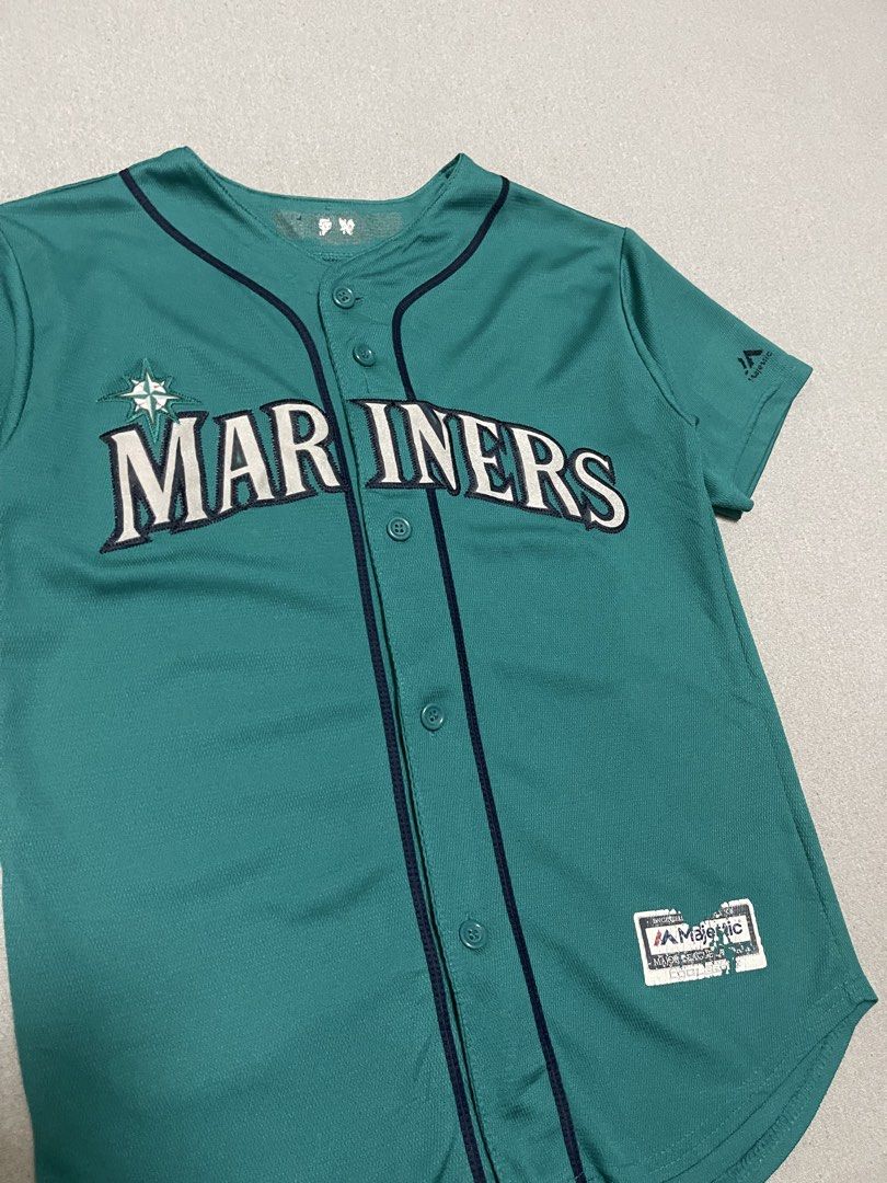 MLB Mariners Embroid Baseball Jersey (Category: Shirts) located in Bulacan. Submitted by sanjisthrift (Listing ID 1469120400, Image 3). Description: Size XSmall Width 16.5 Length 23.5 Good Condition 9/10.