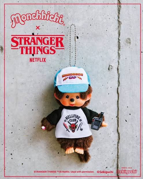 Monchhichi x Stranger Things collab (Category: Plushies & Soft Toys) located in Quezon City. Submitted by jrlcloset (Listing ID 1469067077, Image 2). Description: Bought it in Japan Stranger things collab.