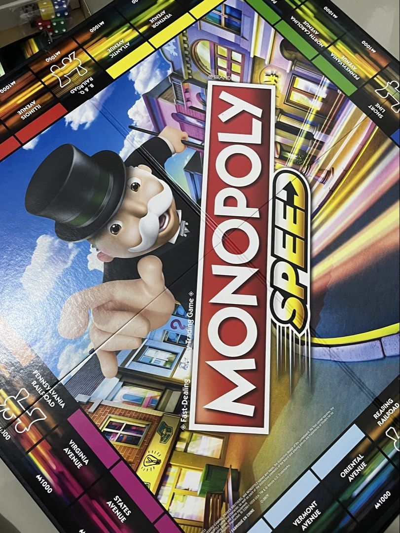 Monopoly Speed Board Game (Category: Board Games & Puzzles) located in Manila. Submitted by aching_90 (Listing ID 1469067291, Image 1). Description: - Game Type: Monopoly Speed (Fast-paced version) - Inclusions: Timer, gameboard, 4 plastic tokens, title deed cards, chance cards, community chest cards, dice, and money pack (ALL UNUSED) - Condition: All contents neatly packed inside the original box (just opened the box but everythings all good) - 