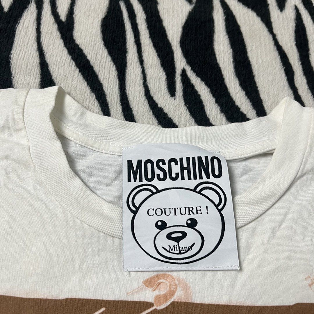 Moschino bear tshirt (Category: Shirts) located in Manila. Submitted by royaldripmanila (Listing ID 1469082429, Image 3). Description: Need wash only W19 L26.
