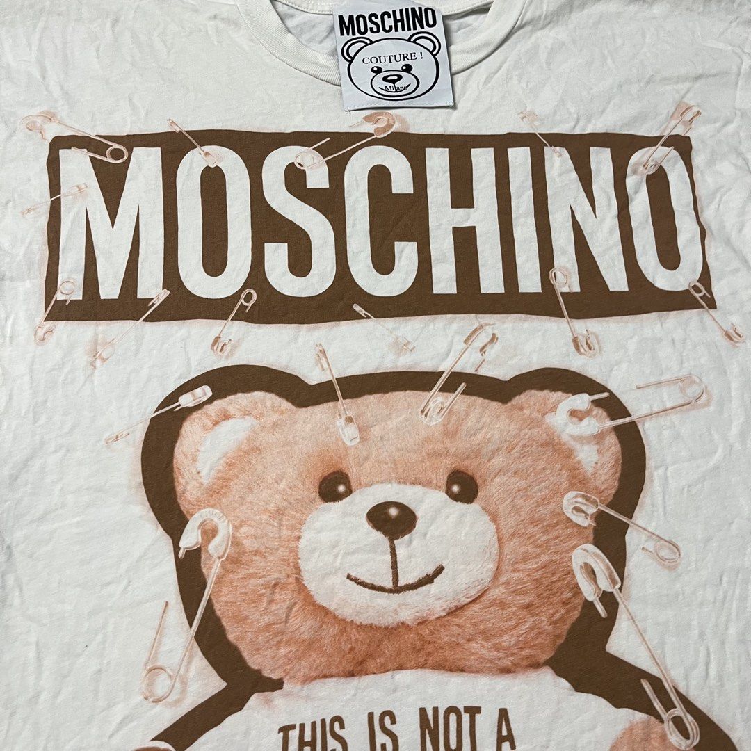 Moschino bear tshirt (Category: Shirts) located in Manila. Submitted by royaldripmanila (Listing ID 1469082429, Image 2). Description: Need wash only W19 L26.