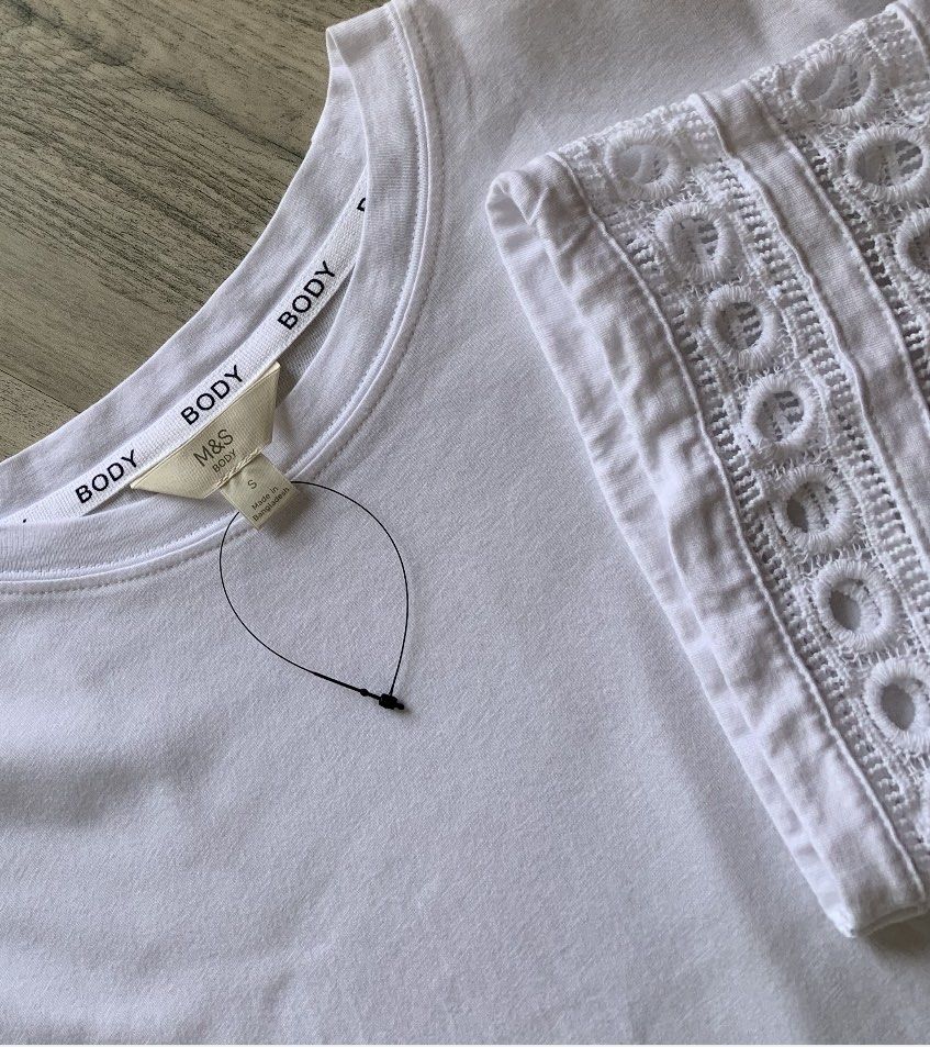 M&S White Top (Category: Shirts) located in Paranaque City. Submitted by famsale2016 (Listing ID 1469075548, Image 2). Description: Like new to bnew ✨ Size S on tag but can fit up to L .