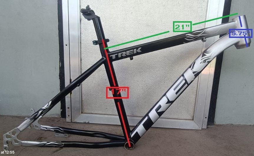 MTB Steel Frame (26er) + Seat Post + Seat Post Clamp + Water Bottle (Category: Bicycles) located in Davao. Submitted by scaras (Listing ID 1468986821, Image 3). Description: Note: • Features a sturdy, hardtail, steel-crafted frame. • Refurbished, repainted, & custom-stickered with replacement decals. • Two-tone split finish – Silver & black (paid P1K for painting) • Traditional cross-country geometry, a sloping top tube, standard external cable r