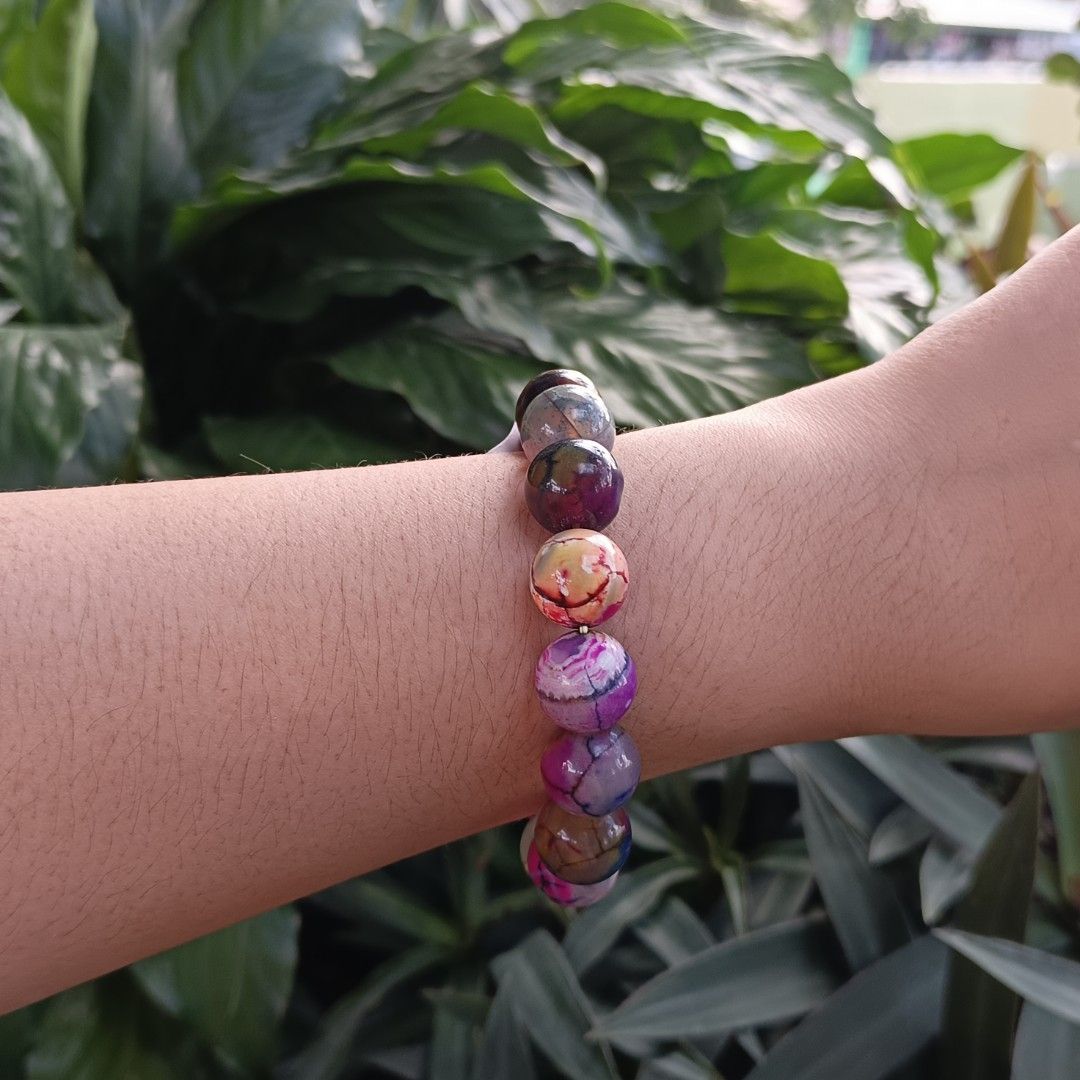 Multicolor Agate (Category: Bracelets) located in Manila. Submitted by enchantra_gems (Listing ID 1469045400, Image 2). Description: 🌈 MULTICOLOR AGATE BRACELET Colorful Beauty • Unique Patterns • Enchantra Gemstones Add a beautiful splash of color to your everyday style! ✨ The Multicolor Agate Bracelet features a lovely mix of vibrant hues and distinctive patterns, creating a colorful accessory that's easy to pair with different outfits. ✨ PROD