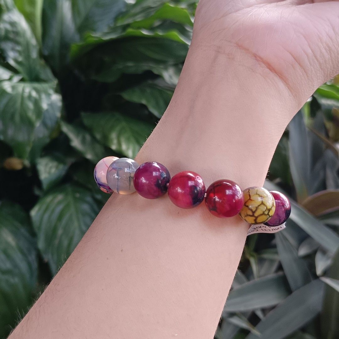 Multicolor Agate (Category: Bracelets) located in Manila. Submitted by enchantra_gems (Listing ID 1469045400, Image 3). Description: 🌈 MULTICOLOR AGATE BRACELET Colorful Beauty • Unique Patterns • Enchantra Gemstones Add a beautiful splash of color to your everyday style! ✨ The Multicolor Agate Bracelet features a lovely mix of vibrant hues and distinctive patterns, creating a colorful accessory that's easy to pair with different outfits. ✨ PROD