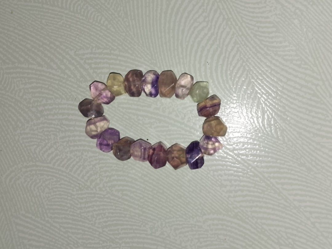Natural Fluorite Crystal Bead Stretch Bracelet (Category: Bracelets) located in Bacolod City. Submitted by beam_tori (Listing ID 1468995870, Image 1). Description: - MOP: Gcash - MOD: J&T.