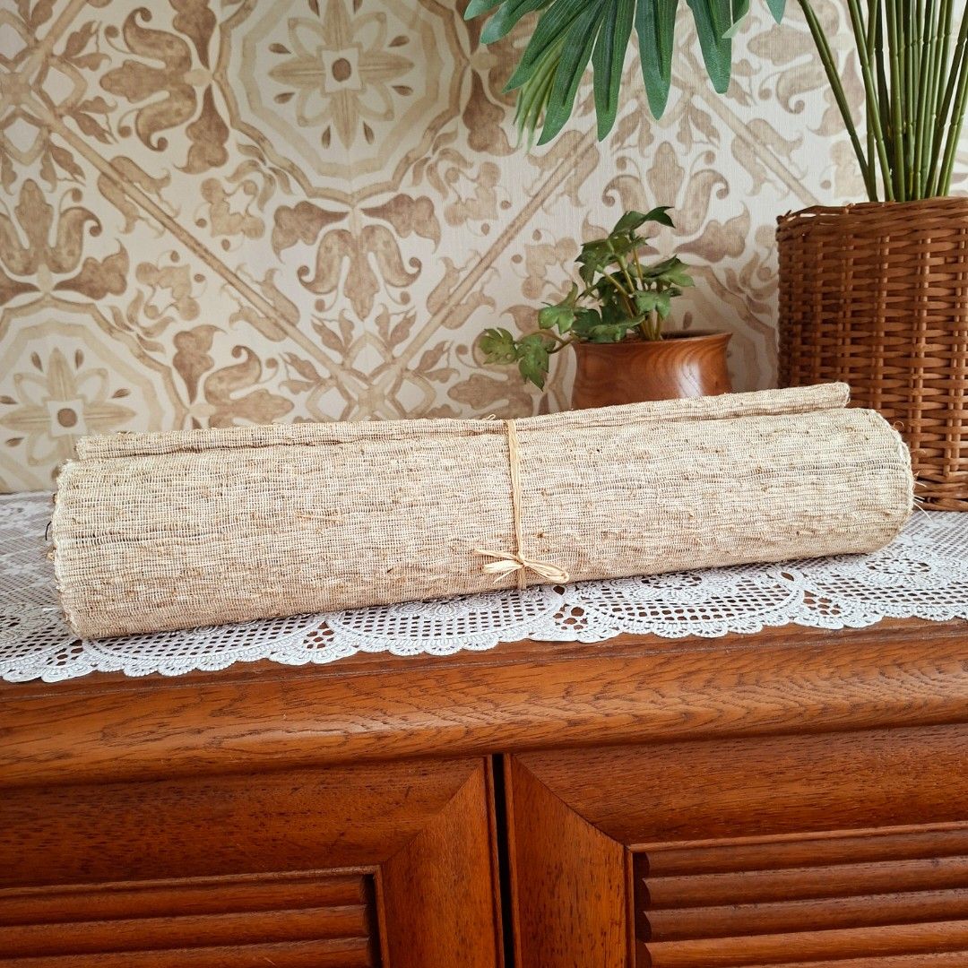 Natural plant fiber woven table runner (Category: Other Home Decor) located in Dasmarinas. Submitted by millennialmeetsvintage (Listing ID 1468956536, Image 2). Description: 6pcs available made in Japan last price posted, no haggling 🙅🏻‍♀️ 🌍ships from DASMA, CAVITE 🚚 shipping via Lalamove only ❌no reservations, first-to-pay basis ❌no physical store, no walk-ins ❌no COD transactions.