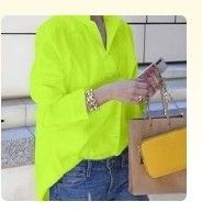 Neon Yellow Button Down Long Sleeve Shirt (Category: Longsleeves) located in Davao. Submitted by sachigo (Listing ID 1468945176, Image 1). Description: - Color: Vibrant neon yellow - Fit: Relaxed, oversized - Style: Long sleeves, classic collar, front button-down closure - Fabric: Smooth and lightweight - Best paired with: Blue denim jeans or dark trousers - Condition: Brand new / Excellent (ready to ship!).