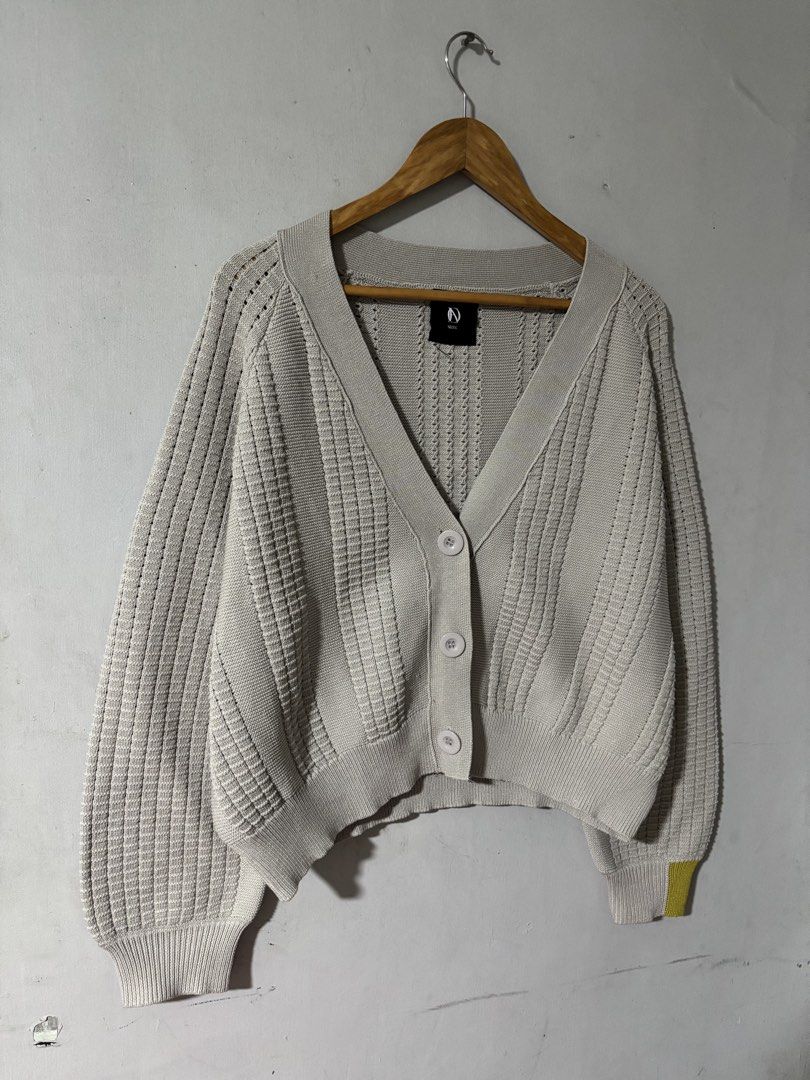 NEOUL 3D KNITTED CARDIGAN (Category: Coats, Jackets and Outerwear) located in Pasay City. Submitted by turthrift (Listing ID 1469044219, Image 2). Description: W25 L 23 Large boxy .