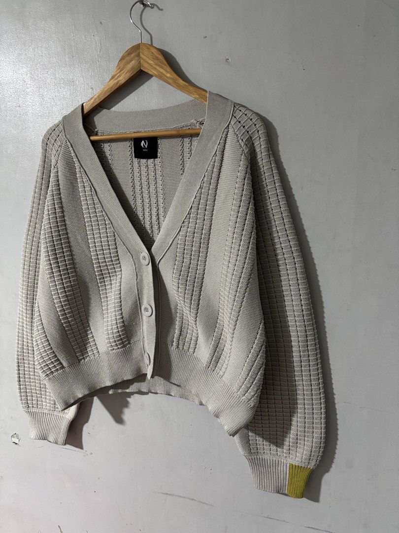 NEOUL 3D KNITTED CARDIGAN (Category: Coats, Jackets and Outerwear) located in Pasay City. Submitted by turthrift (Listing ID 1469044219, Image 3). Description: W25 L 23 Large boxy .