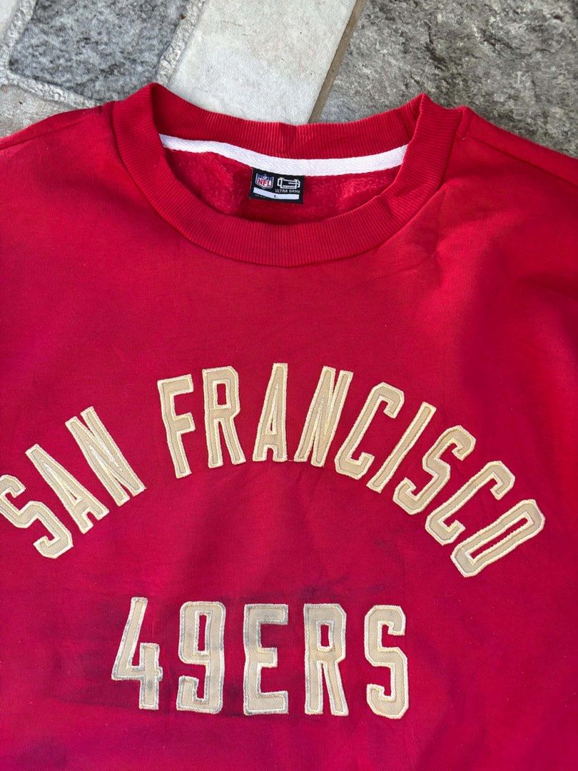 NFL 49ers SF Crewneck (Category: Coats, Jackets and Outerwear) located in Manila. Submitted by nofits.garments (Listing ID 1469050769, Image 2). Description: NFL 49ers SF Crewneck Large Width 23.5 Length 28 In pristine condition.