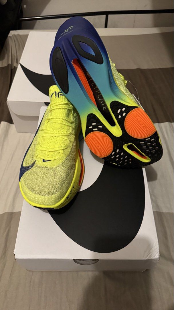 Nike Air Zoom Alphafly Next% 3 Volt Glow Blue (Category: Sneakers) located in Manila. Submitted by kimlj (Listing ID 1468988210, Image 3). Description: - Model: Nike Air Zoom Alphafly Next% 3 - Colorway: Volt and Glow Blue - Size: US 10 / UK 9 / EUR 44 - Tech: High-performance ZoomX foam and carbon flyplate - Inclusion: Original box included - Condition: Brand new and 100% authentic - Shipping: Ships securely within the Philippines.