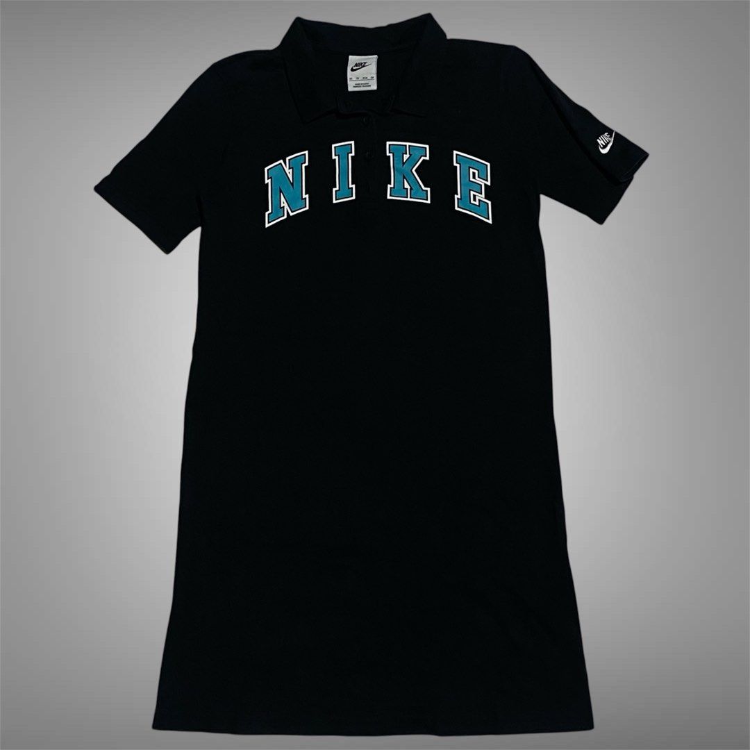 Nike Polo Dress XS (Category: Dresses) located in Mabalacat. Submitted by stellargarments (Listing ID 1469004402, Image 1). Description: Length : 31 Width : 16 Condition : 9/10 Embroidered logo sa sleeve Buong buo logo sa front complete buttons & tags walang white line sa collar very comfy & smooth on skin need wash fresh from bale color may vary due to lighting.