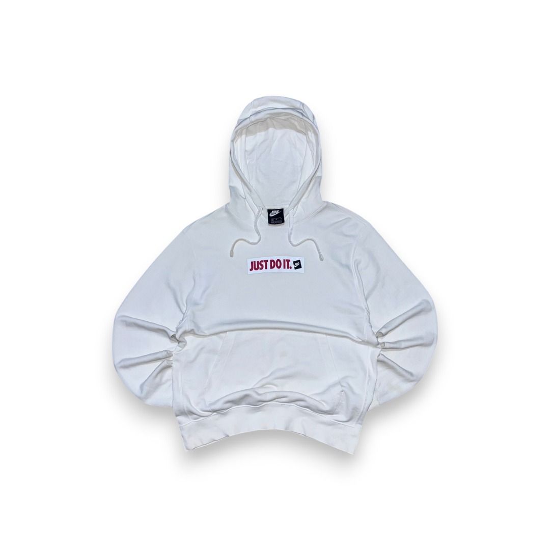 NIKE PULLOVER HOODIE "JUST DO IT" (Category: Coats, Jackets and Outerwear) located in Quezon. Submitted by ejay.thrift.clothes (Listing ID 1469143178, Image 1). Description: FREE SHIPPING LARGE 21 X 27 NO ISSUE COLOR RATE: 10/10 AS NEW CONDITION FRESHLY WASHED READY TO WEAR # 603.