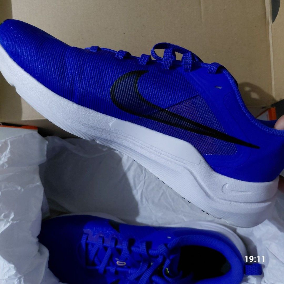 Nike Running Shoes Blue (Category: Sneakers) located in Manila. Submitted by thutpapichristtoffts036 (Listing ID 1468998840, Image 3). Description: - Brand: NIKE 💯 ORIGINAL - Type: Running shoes - Color: ROYAL/AZURE BLUE; Bright blue with white sole and black swoosh - Details: 'Nike Running Est 1972 Just Do It' text near the collar - Condition: BRAND NEW, Never worn outside, Very Good Condition (No Tag) - Inclusions: Comes with laces, Original t