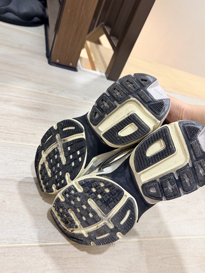 Nike V2K Run Metallic Silver Summit White FD0736-100 (Category: Sneakers) located in Manila. Submitted by suarezmar48444 (Listing ID 1469131242, Image 3). Description: - Item: Nike V2K Run Sneakers - Colorway: Metallic Silver / Summit White - Style Code: FD0736-100 - Design: Chunky retro aesthetic with breathable mesh uppers, caged overlays, and a vintage cream midsole - Condition: Worn a few times, soles show normal dirt and light wear from outd
