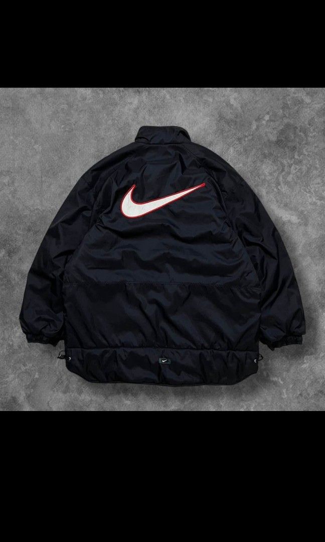 Nike vintage bomber jacket (Category: Coats, Jackets and Outerwear) located in Manila. Submitted by pagatpatan59259 (Listing ID 1469080447, Image 1). Description: Nike vintage bomber jacket Size: 26×30 Price: 2,300.