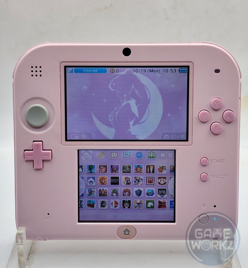 Nintendo 2DS Pink w/ box (Category: Nintendo) located in Muntinlupa City. Submitted by gwdotph (Listing ID 1469107832, Image 2). Description: ⭐ FOR SALE: Nintendo 2DS Pink w/ box rare Unit Overall Condition: 96% overall aesthetics Released Exclusively in Japan🇯🇵 (Actual photos posted) 📦 Inclusions: • Nintendo 2DS Pink Console • Brand-new 220v charger, Stylus • Box, Manuals, Original Battery, • Brand-new 32GB microSD loaded w/ games 🛠️ System 