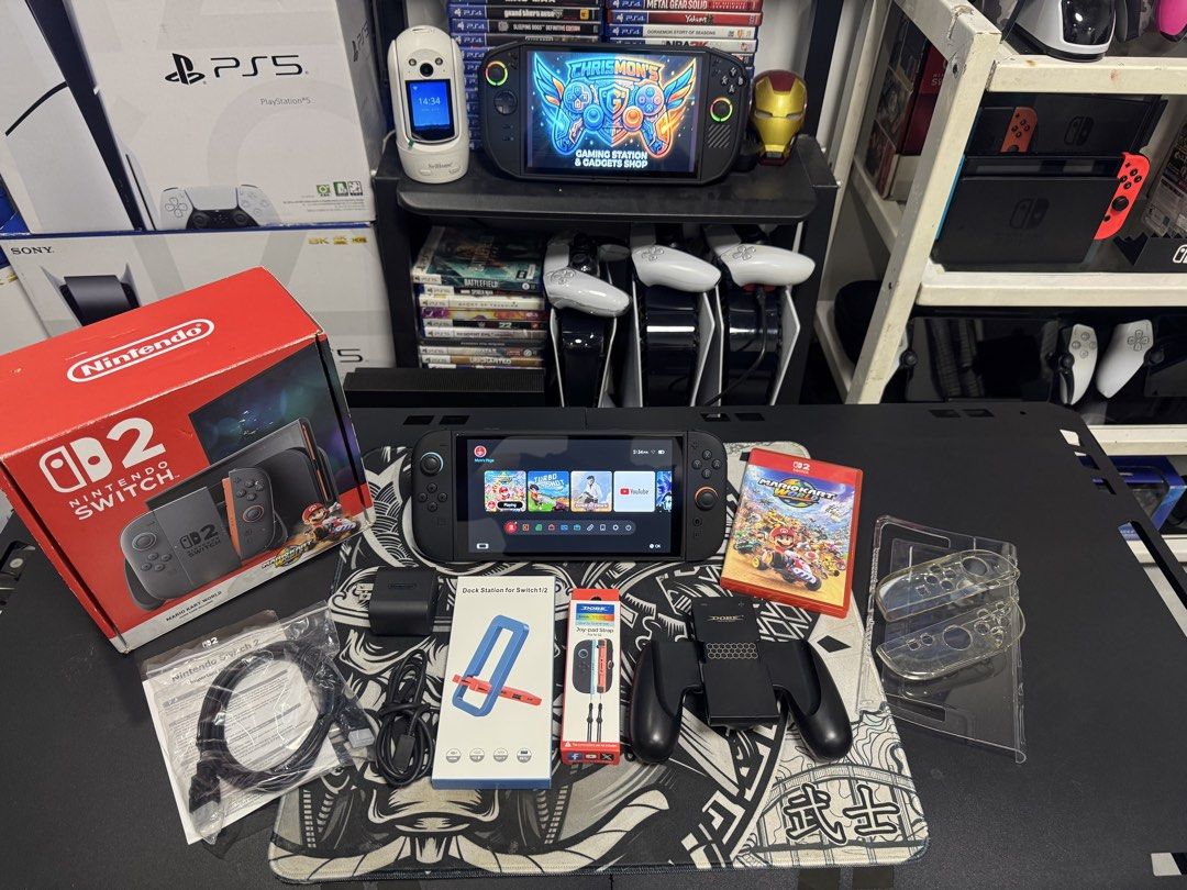 Nintendo Switch 2 Mario Kart World Bundle Complete🎮 (Category: Nintendo) located in Valenzuela. Submitted by chrismon25 (Listing ID 1469062366, Image 3). Description: Nintendo Switch 2 Mario Kart World Bundle Complete🎮 P26,990 only SALE🤑 Or SWAP🔄 -Larger, vivid, 7.9” LCD touch screen with support for HDR and up to 120 fps -Dock that supports 4K when connected to a compatible TV Includes: * Nintendo Switch 2 Console * Mario Kart™ World physica