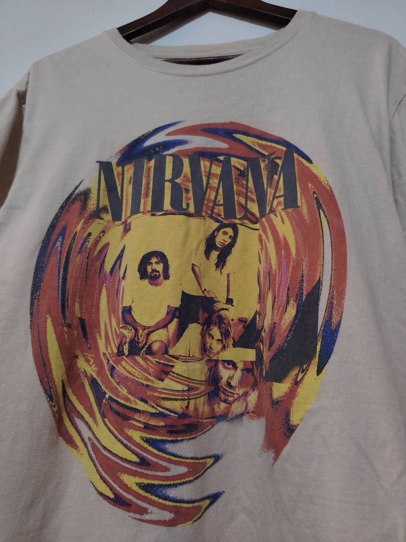 NIRVANA BAND TEE // Large (Category: Tshirts & Polo Shirts ) located in Legazpi City. Submitted by urbangarmentsarch4500 (Listing ID 1469099852, Image 2). Description: NIRVANA BAND TEE Good As New Large W 22 L 28 NO ISSUE👾 GRAB 450 (Automatically YOURS)⛓️ --- ‼️w/ FREE STICKERS FOR EVERY PURCHASE⁉️ 🛒🛒🛒 BUY. SELL. TRADE. CONSIGN🗣️🤝🏼 BLESS THY HUSTLE! 🧿✨.