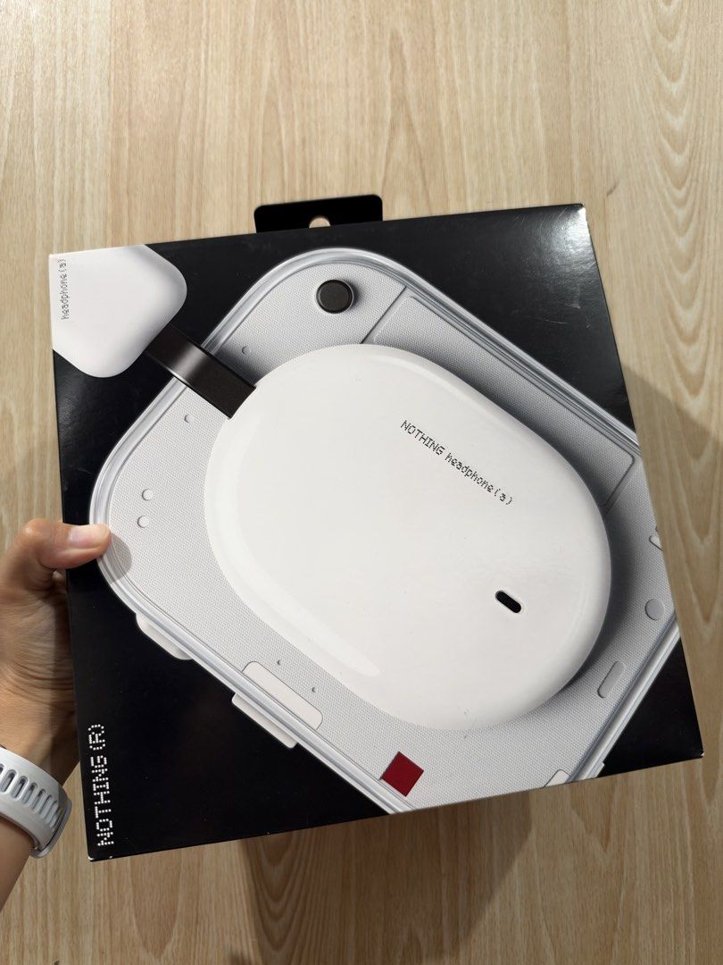 Nothing Headphone (a) White (Category: Headphones & Headsets) located in Taguig. Submitted by heyaaayien (Listing ID 1469032330, Image 1). Description: - Brand: Nothing - Model: Headphone (a) (B186) - Color: White - Condition: Brand new, unopened box with pull-tab seal intact - Audio: -Res Audio and LDAC support - Design: Clean white aesthetic matching the Nothing design language - Packaging: Original factory packaging with regulatory info and ba