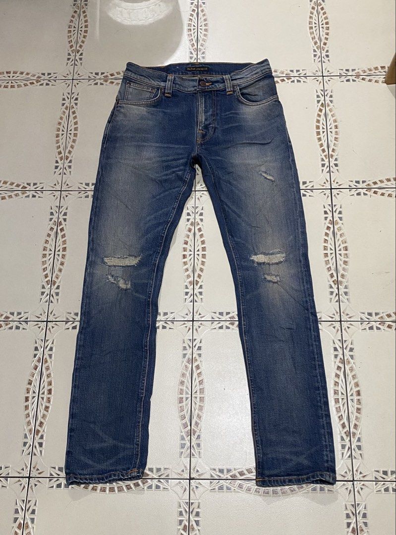 Nudie thin finn peter replica jeans (Category: Jeans) located in Cebu City. Submitted by hustler_69 (Listing ID 1469085700, Image 1). Description: Nudie thin finn peter replica jeans Size 29 on tag but fits 30 waistline Excellent condition Stretchable fabric Details are all posted.