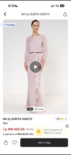 nurita harith bergundy (one piece), Women's Fashion, Muslimah Fashion ...