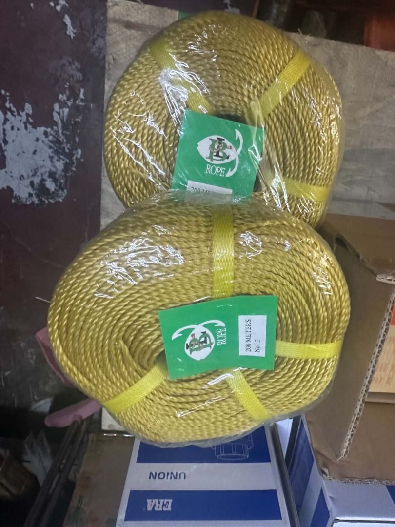 NYLON ROPE YELLOW 3mm x 200mtrs, #6 (Category: Home Improvement Tools & Accessories) located in Manila. Submitted by 09171479278_elsie. (Listing ID 1468939852, Image 3). Description: NYLON ROPE YELLOW 3mm x 200mtrs, #6.