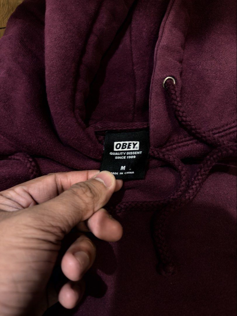 Obey Classic (Category: Coats, Jackets and Outerwear) located in Manila. Submitted by johnlee0212 (Listing ID 1469104430, Image 3). Description: Medium on tag but fit to semi xl 22x26 Heavy cotton.