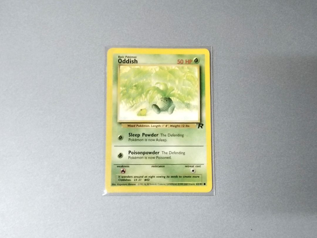 Oddish 63/82 Common (Category: Raw Singles) located in San Fernando. Submitted by kondotime (Listing ID 1469014414, Image 1). Description: LP-MP 45 pesos lang po sf through Jnt .