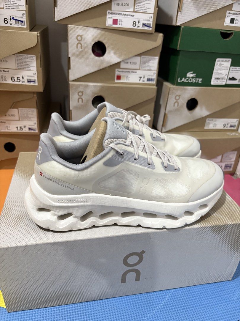 On Cloudtilt Remix Alloy Ivory Size 9.5 (Category: Sneakers) located in Manila. Submitted by pikkathchu (Listing ID 1469074926, Image 2). Description: - Brand/Model: On Cloudtilt Remix - Colorway: Alloy Ivory - Size: 9.5 US Women / 7.5 UK / 41 EU - Cushioning: Cloudtec Phase sole for an ultra-plush feel - Design: Swiss-engineered with standard lace-up style, clean mesh upper, and textured midsole - Inclusions: Comes with original box - Condition: