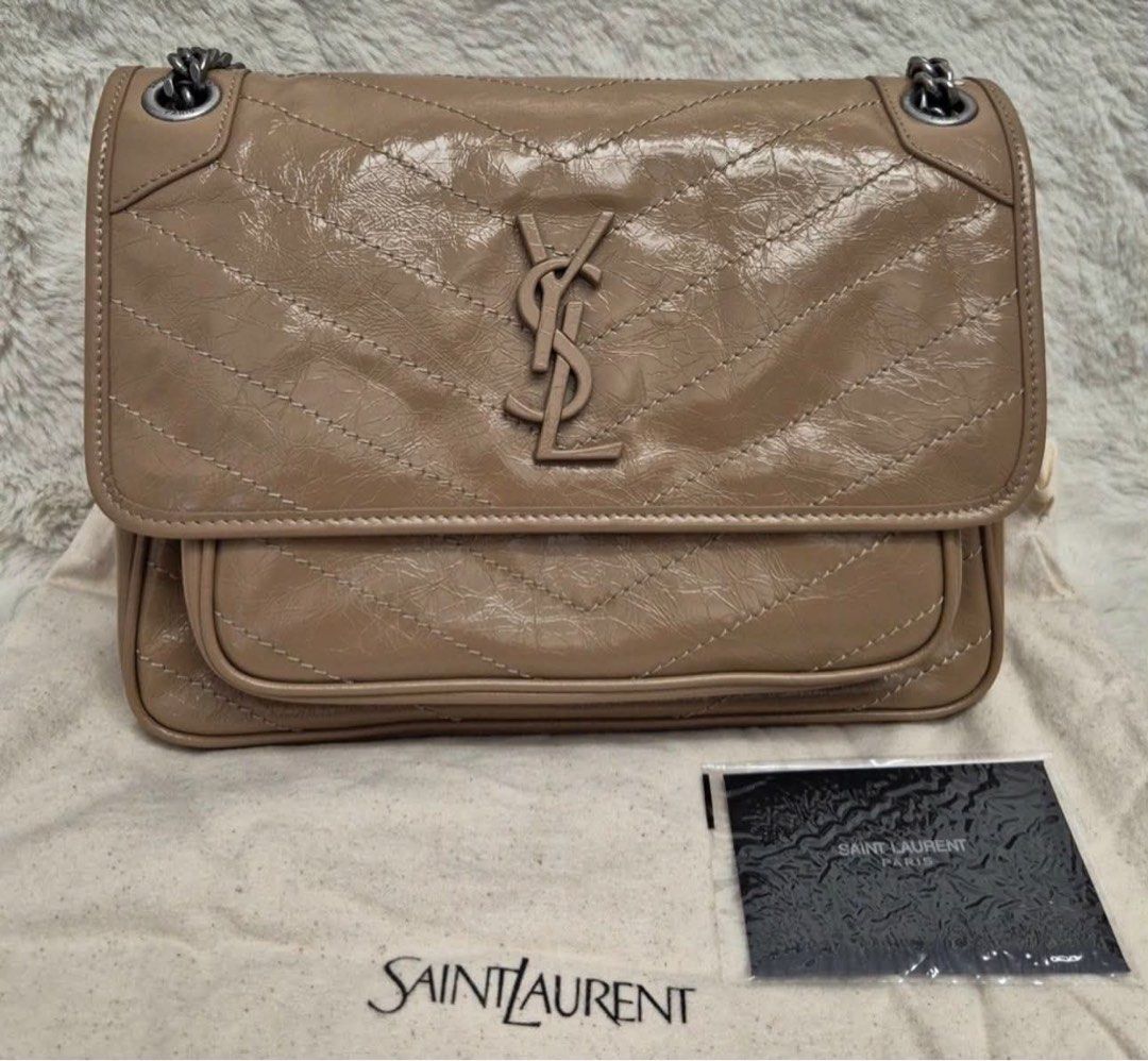*ONHAND!* Yves Saint Laurent Nikki Beige Medium Size (Category: Shoulder Bags) located in Manila. Submitted by mrsmdxbseller (Listing ID 1469156077, Image 1). Description: .