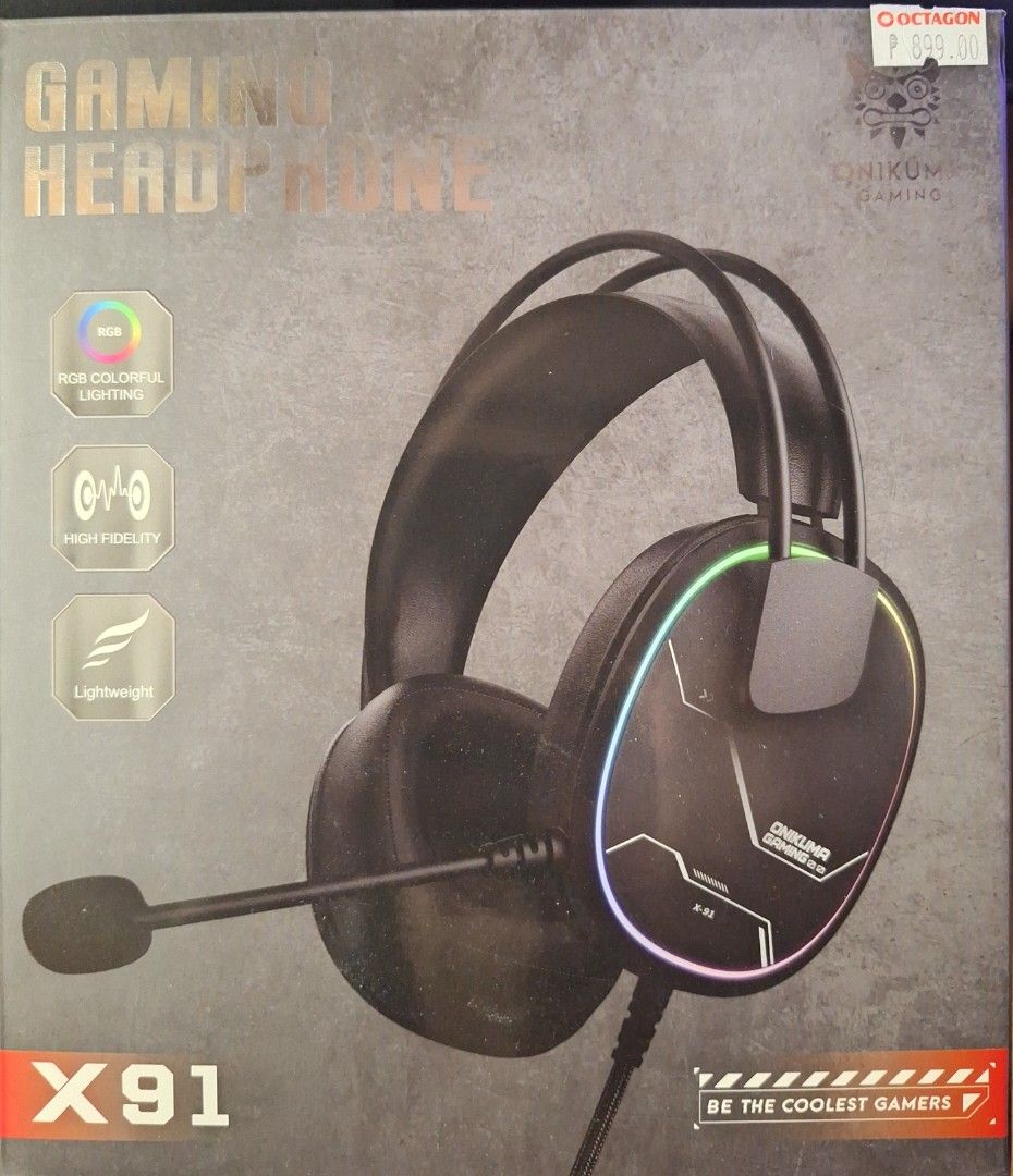 Onikuma Gaming Headset (Category: Headphones & Headsets) located in Manila. Submitted by slickeryslickslick (Listing ID 1469044652, Image 1). Description: RGB ✅️ LIGHTWEIGHT ✅️ NOISE CANCELATION ✅️.