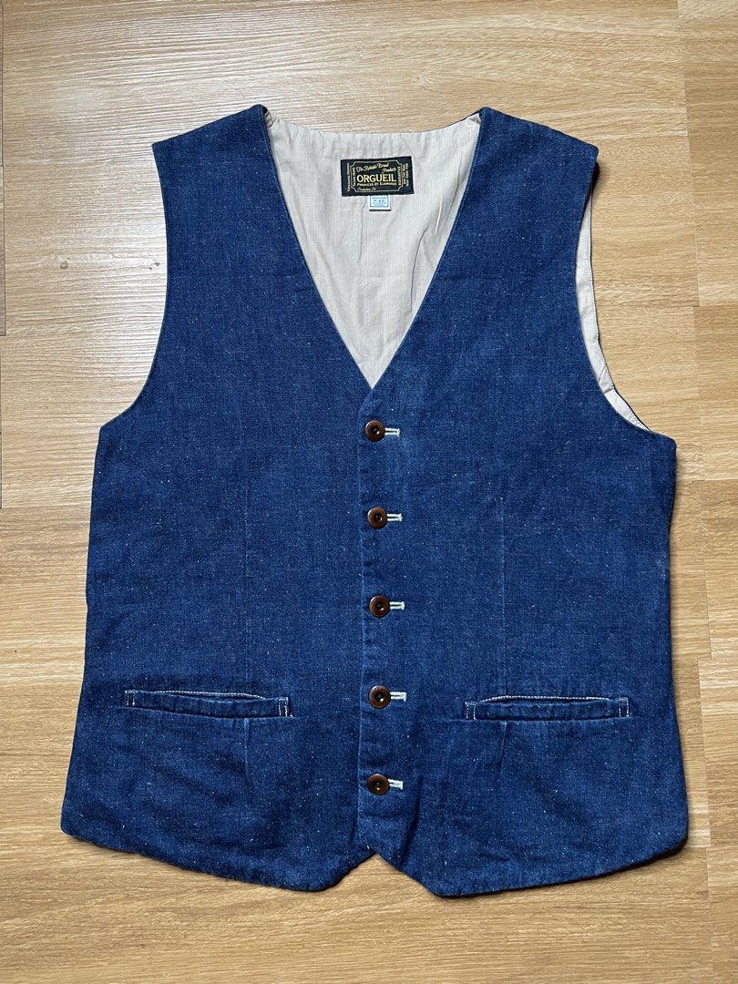 Orgueil Denim Gilet by Studio D'Artisan (Category: Coats, Jackets and Outerwear) located in Cebu City. Submitted by gaston_roux (Listing ID 1469011563, Image 1). Description: 21x26 No issue Good as new Hard to find?.
